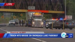 Truck hits bridge on Onondaga Lake Parkway [upl. by Stag287]