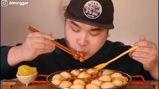 ASMR mukbang âm thanh thực truyền hình ăn uống tteokbokki bánh gạo xào cay cùng trứng [upl. by Nomar]