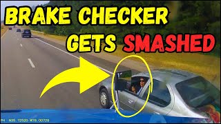 Road Rage USA  Brake Checkers Gets Instant Karma Hit and Run Bad Drivers [upl. by Ocinemod]