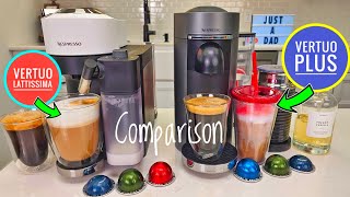 Nespresso Vertuo Lattissima vs Nespresso VertuoPlus Coffee Maker Comparison [upl. by Endres]