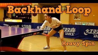 Table Tennis Fundamental Skills Backhand Loop Against Backspin [upl. by Dnumde]