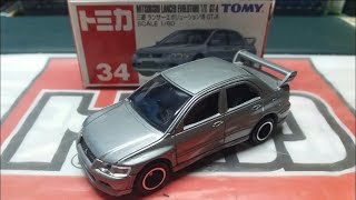 絕版Tomica unboxing no34 Mitsubishi Lander Evolution VII GTA [upl. by Juta]