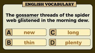 ENGLISH QUIZENGLISH VOCABULARYCHOOSE THE SYNONYM OF THE UNDERLINED WORD [upl. by Brianna]