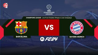 Barcelona vs Bayern Munich  Champions League 2425 Match atEstadio Olimpico Lluis  PC™  FC 24 [upl. by Boyd210]