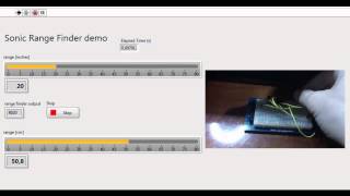 myRIO Examples Sonic Range Finder [upl. by Eleynad]