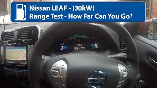 Nissan LEAF 30kw  Range Test [upl. by Liek]