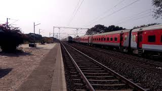 TelanganaExpress RajdhaniExpress IndianRailways Bengaluru Rajdhani Express Overtake Telangana Exp [upl. by Natehc]