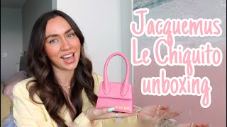 2021 unboxing the JACQUEMUS Le Chiquito bag  what fits inside [upl. by Sirromad]