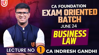 L1  Introduction  Negotiable Instrument Act  CA Foundation Exam Oriented Batch  Indresh Gandhi [upl. by Phira]