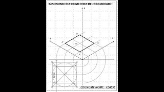 Assonometria isometrica di un quadrato [upl. by Kissner]