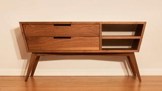 Designing and Building A Modern Credenza  Woodworking [upl. by Alyekahs911]