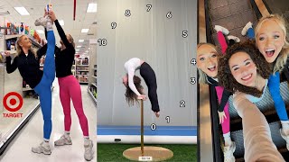 GYMNASTIC CHALLENGE IN TARGET ft Sofie Dossi amp Rybka Twins [upl. by Sileas]