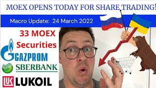 Moscow Exchange Reopens Today Russian Stocks trading on the MOEX again [upl. by Ailekat]