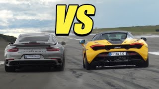 MCLAREN 720s vs PORSCHE 911 TURBO S  RACE [upl. by Priestley]