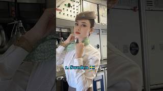 Top 10 Most Beautiful female Air Hostess In The World shortvideo viralvideo traindingvideo top [upl. by Atkins]