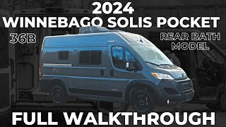 2024 Winnebago Solis Pocket 36B Class B RV  NEW MODEL with REAR BATH FULL WALKTHROUGH [upl. by Aramoiz]