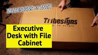 Best Desk for Working From Home Tribesigns 63 Inch Executive Desk with File Cabinet [upl. by Jr199]