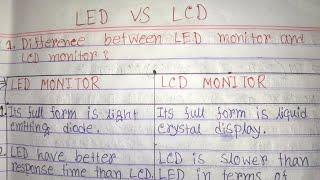 LCD Monitor vs LED Monitor in hindiDifference between LCD Monitor and LED MonitormonitorLCDLED [upl. by Nomra]