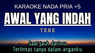 Tere  Awal Yang Indah Karaoke Male Key Nada Pria 5 Gm [upl. by Urata]