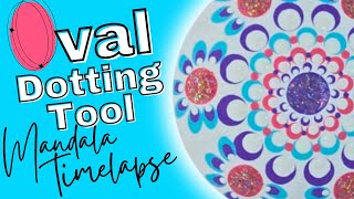 Creating A Mesmerizing Mandala With Oval Dotting Tools  Timelapse [upl. by Crescentia]