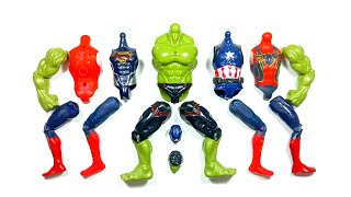 Merakit Mainan SPIDERMAN SUPERMAN HULK SMASH And CAPTAIN AMERICA  Avengers Toys [upl. by Map]