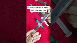 How to make Injection💉Syringe Mehndi Cone injection heena cone mehndi injectionmehndi [upl. by Hirz]