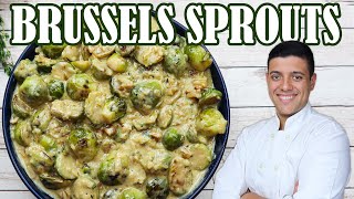 How to Make Creamy Brussels Sprouts  Recipe by Lounging with Lenny [upl. by Novek]