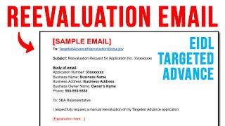 Targeted Advance Reevaluation Email  EIDL [upl. by Pontone]