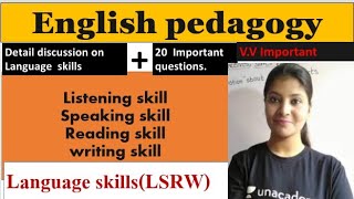 Language skillsLSRW English pedagogy CTETHTET UPTETREET [upl. by Angel]