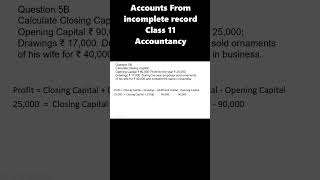 Accounts From incomplete Records Solution no 5B DK Goelshorts [upl. by Mack5]