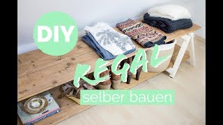 Regal selber bauen  Regal mit Klappbock bauen  How to Holzbock bauen  DIY Regal [upl. by Nwahsyt]