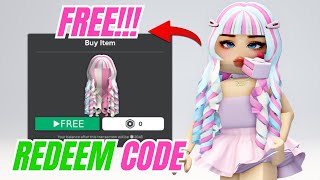 REDEEM CODE FOR FREE HAIR ON ROBLOX 🤩🥰 [upl. by Berthe372]