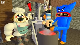 ICE CREAM GIRL from HELL HUGGY WUGGY saves Roblox Cartoon animations [upl. by Gula]