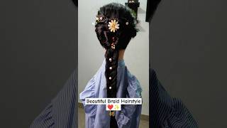 Beautiful Braid Hairstyle✨❤️hairstyle hack hair shorts hairgoals hairtutorial shortvideo [upl. by Ecilahc]