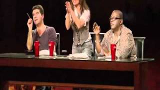 Simon Cowell shouts at a contestant [upl. by Sldney]