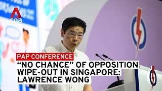 No chance of quotOpposition wipeoutquot Incoming PAP secretarygeneral Lawrence Wong [upl. by Zug]