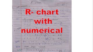 R Chart or Range Chart  Control Chart For Variables  Hindi  X vs R chart  Industrial [upl. by Webb]