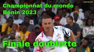 Pétanque  Mondial du Benin 2023 finale doublettes Bénin vs France [upl. by Aserehs]