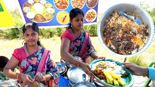 Famous Roadside food Nonvegmeals in Hyderabad Chicken Rice Boti Rice Street Food Dum Biryani recipe [upl. by Josefa]