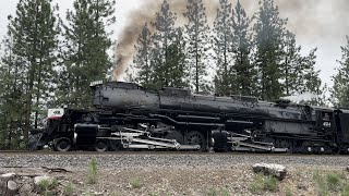 Pacing Union Pacific Big Boy 4014 Steam Train Up Donner Pass Between Gold Run amp Monte Vista [upl. by Kcirdahs161]