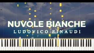 Ludovico Einaudi  Nuvole Bianche Piano Cover FREE SHEETMIDI [upl. by Dalenna]