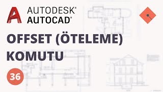 AutoCAD Dersleri 36  Offset Öteleme Komutu [upl. by Annahsor886]