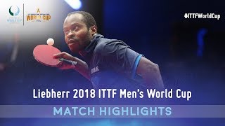 Simon Gauzy vs Aruna Quadri I 2018 ITTF Mens World Cup Highlights Group [upl. by Oak]