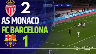 AS Monaco 21 FC Barcelona  Champions League 2425  SimulaciónRecreación eFootball [upl. by Ettenil]