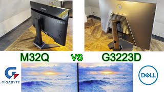 Dell G3223D vs Gigabyte M32Q Display Quality Compare [upl. by Hsetirp321]