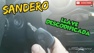 SANDERO  NO ARRANCA  LLAVE DESCODIFICADA [upl. by Baniaz222]