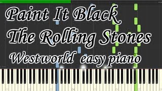 Paint It Black  The Rolling Stones  Westworld very easy and simple piano tutorial synthesia [upl. by Lahcim]