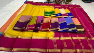 Chickpet Bangalore wholesale Mysore Silk sareesSingle saree courier available [upl. by Livvy]