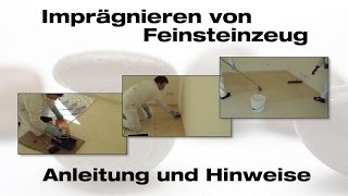 Feinsteinzeug imprägnieren  Anleitung [upl. by Yc]