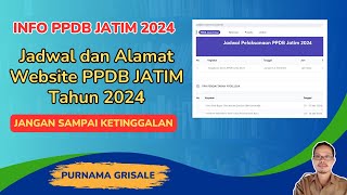 Jadwal PPDB Jatim 2024 Jenjang SMA SMK Negeri [upl. by Bury533]